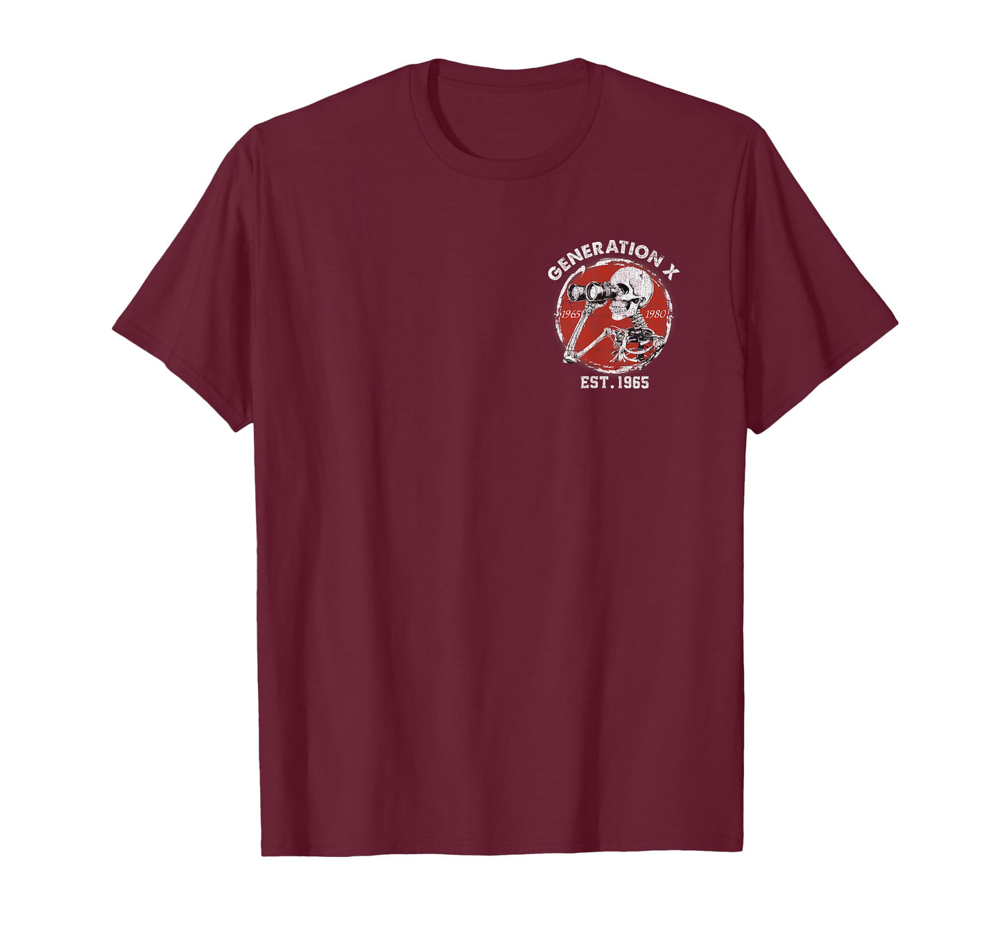 Oh Look Nobody Gives A Shit Skeleton Gen X Est.1965 Design T-Shirt
