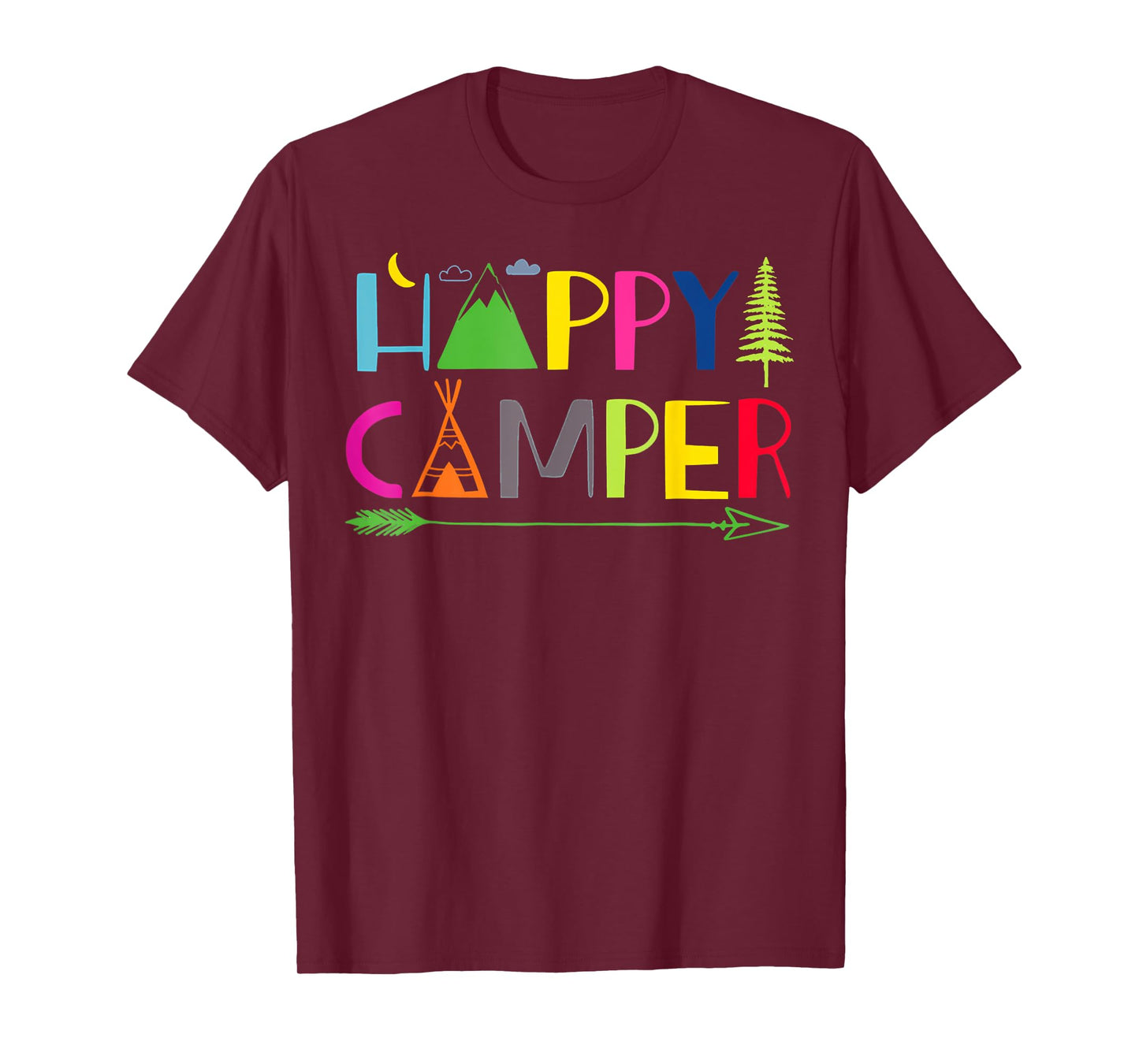 Arrow Camper Happy Summer Camp Camping Gift Men Women Kids T-Shirt