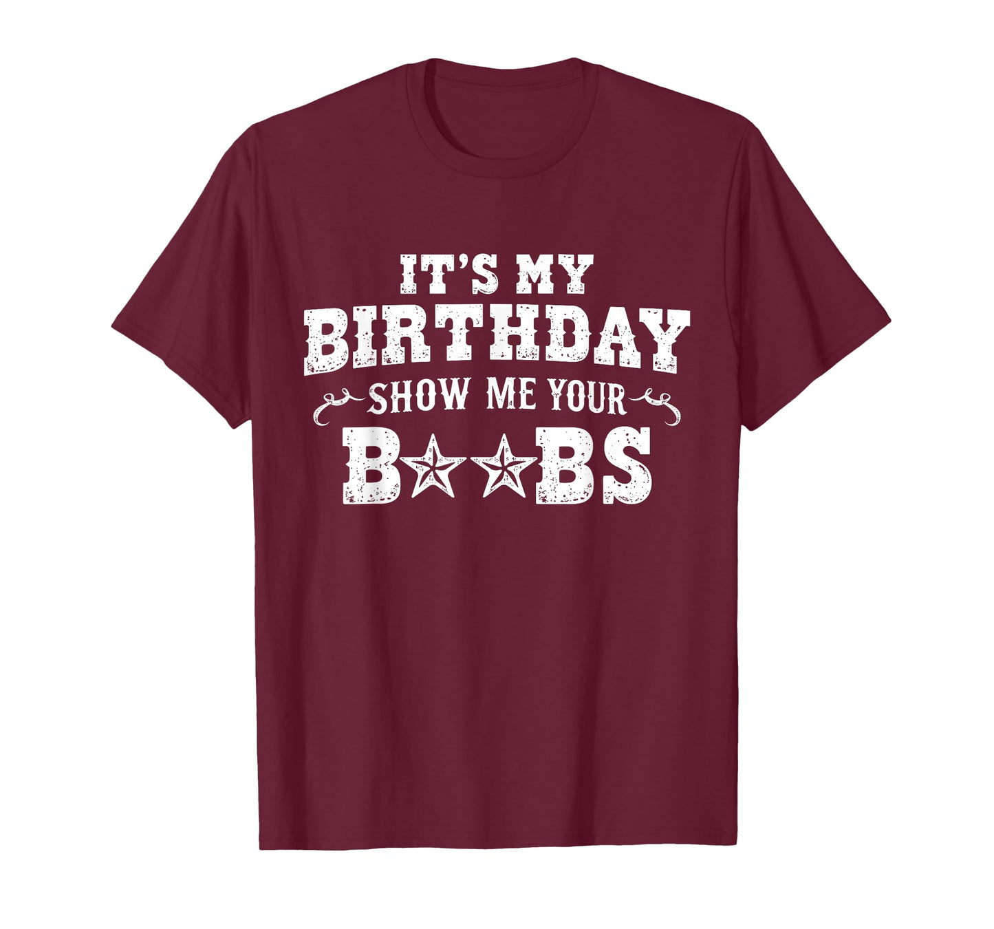 It's My Birthday Show Me Your Boobs Men's Humor Funny T-Shirt