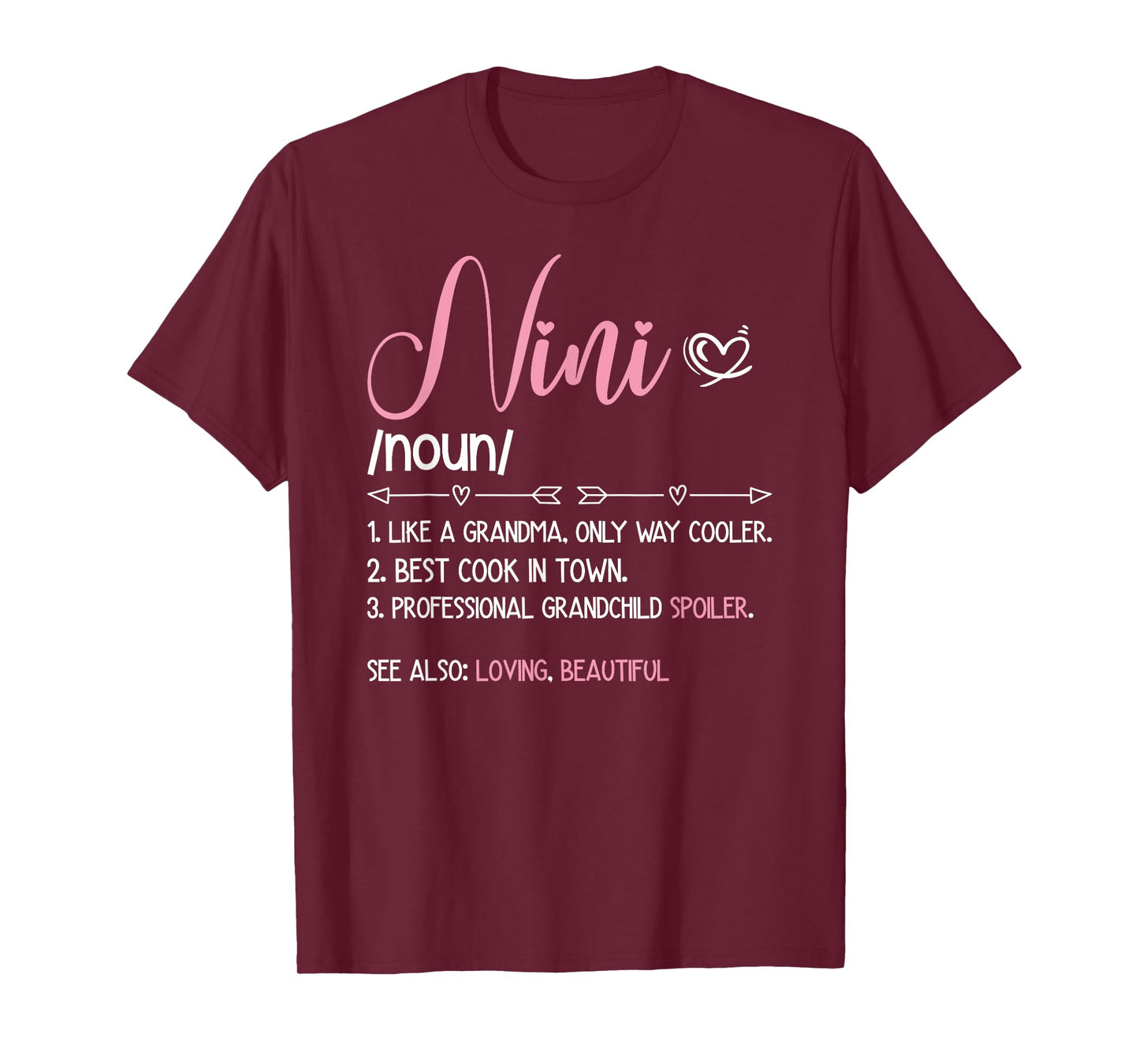 Nini Grandma Definition Nini Grandmother T-Shirt