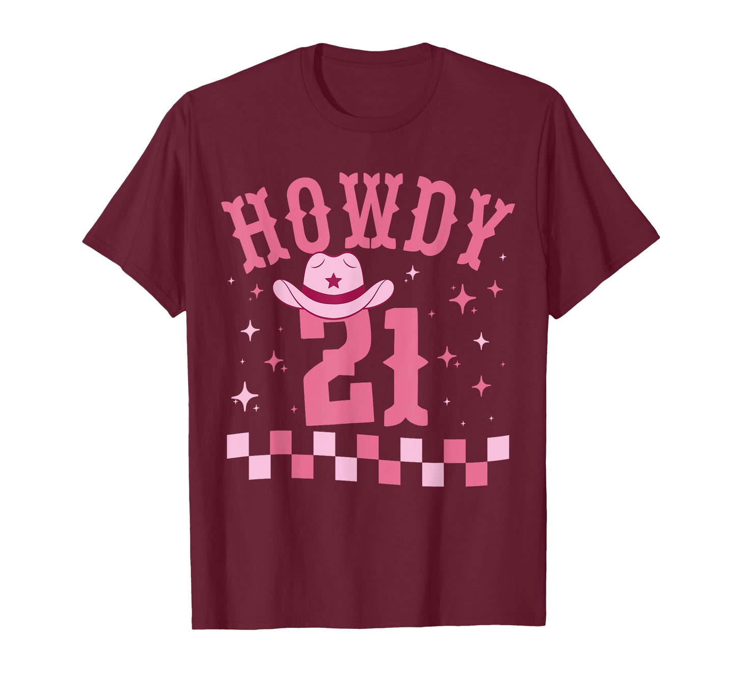 Groovy Howdy 21 Funny Retro Cowgirl Awesome 21st Birthday T-Shirt