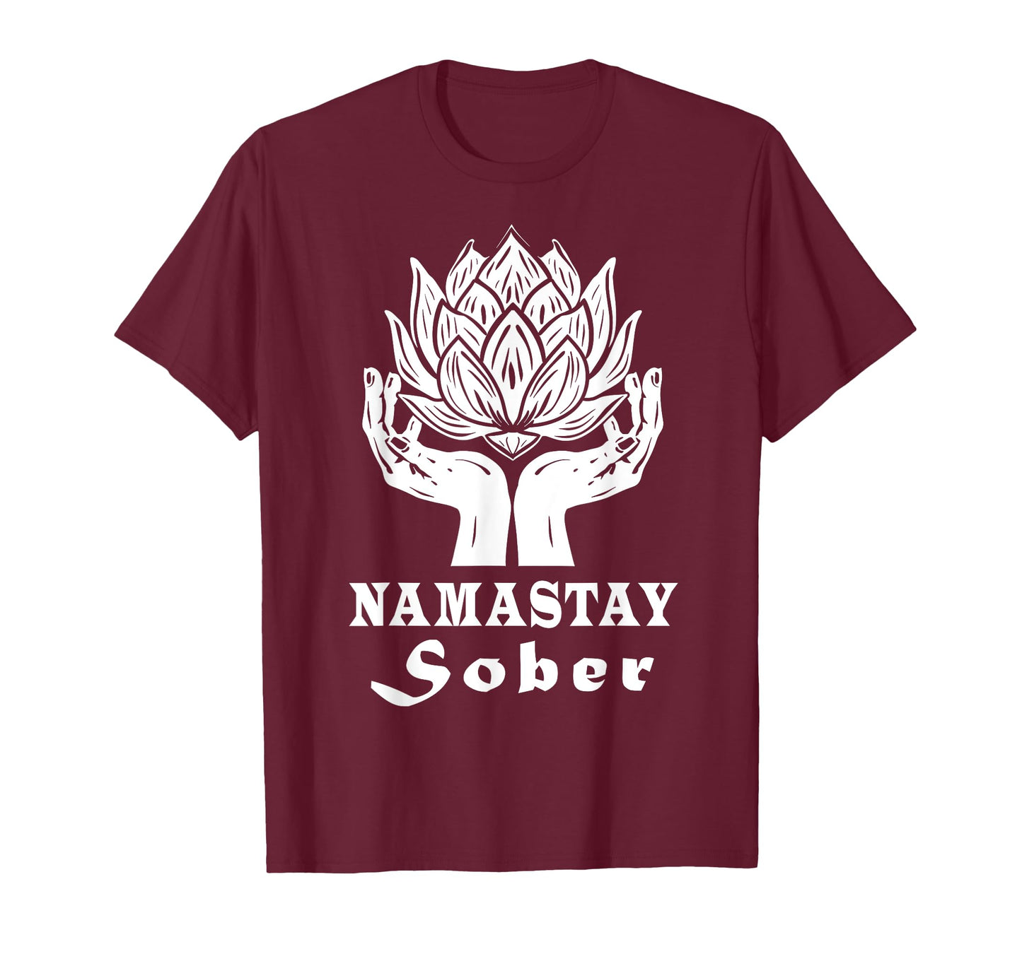 Namastay Sober Mandala Recovery Mediation Buddha Sobriety T-Shirt