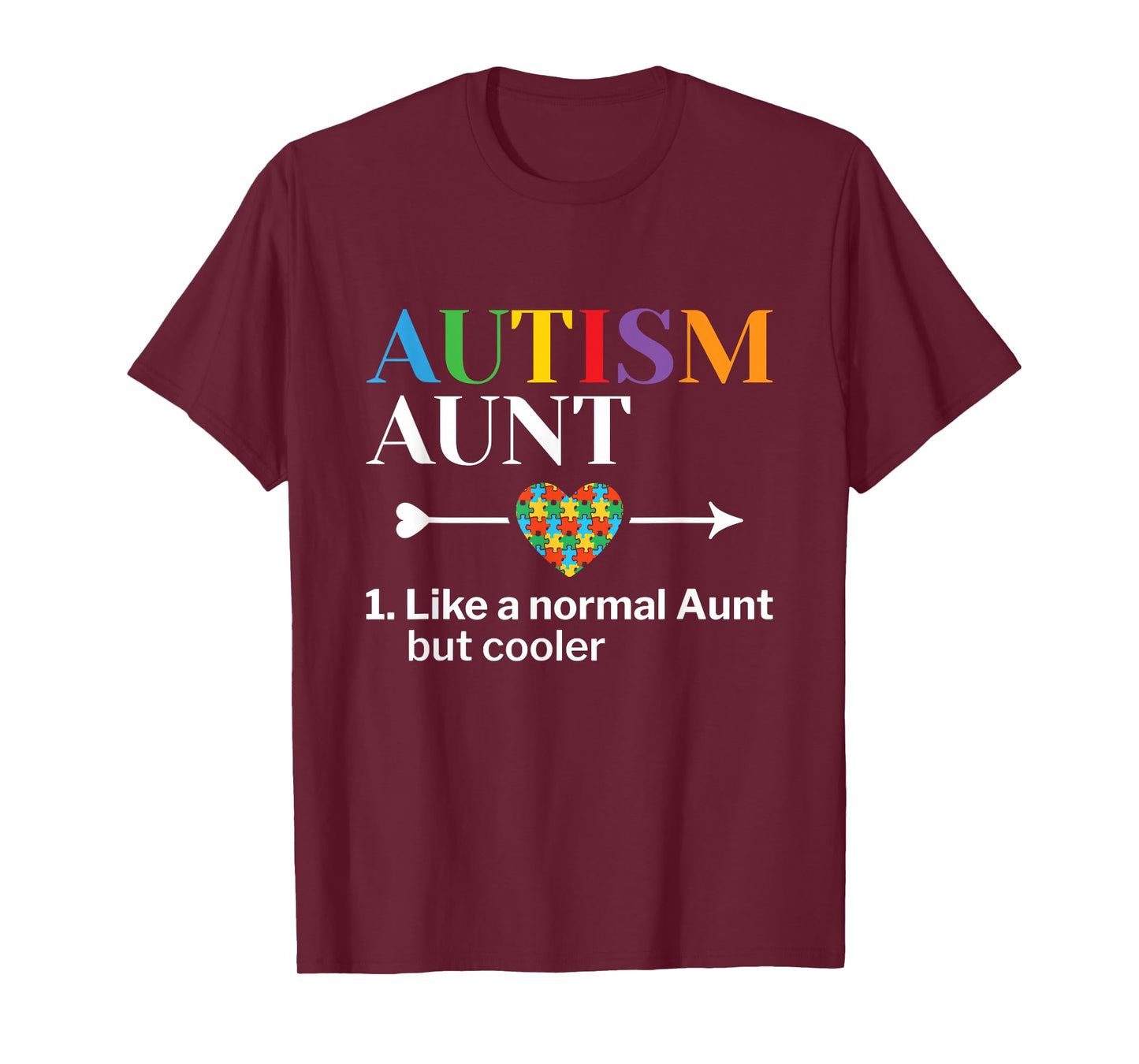 Autism Aunt Definition World Autism Awareness Day T-Shirt