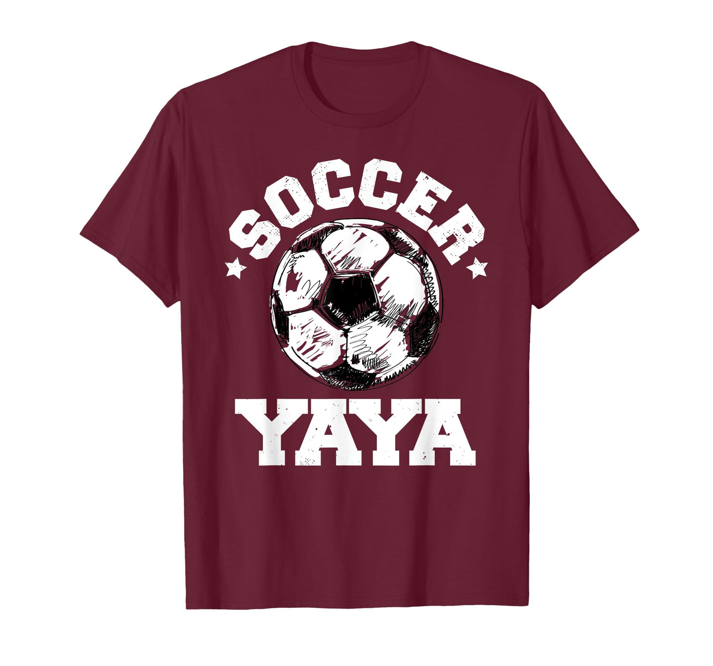 Soccer Yaya Soccer Ball Distressed Funny Soccer Yaya T-Shirt
