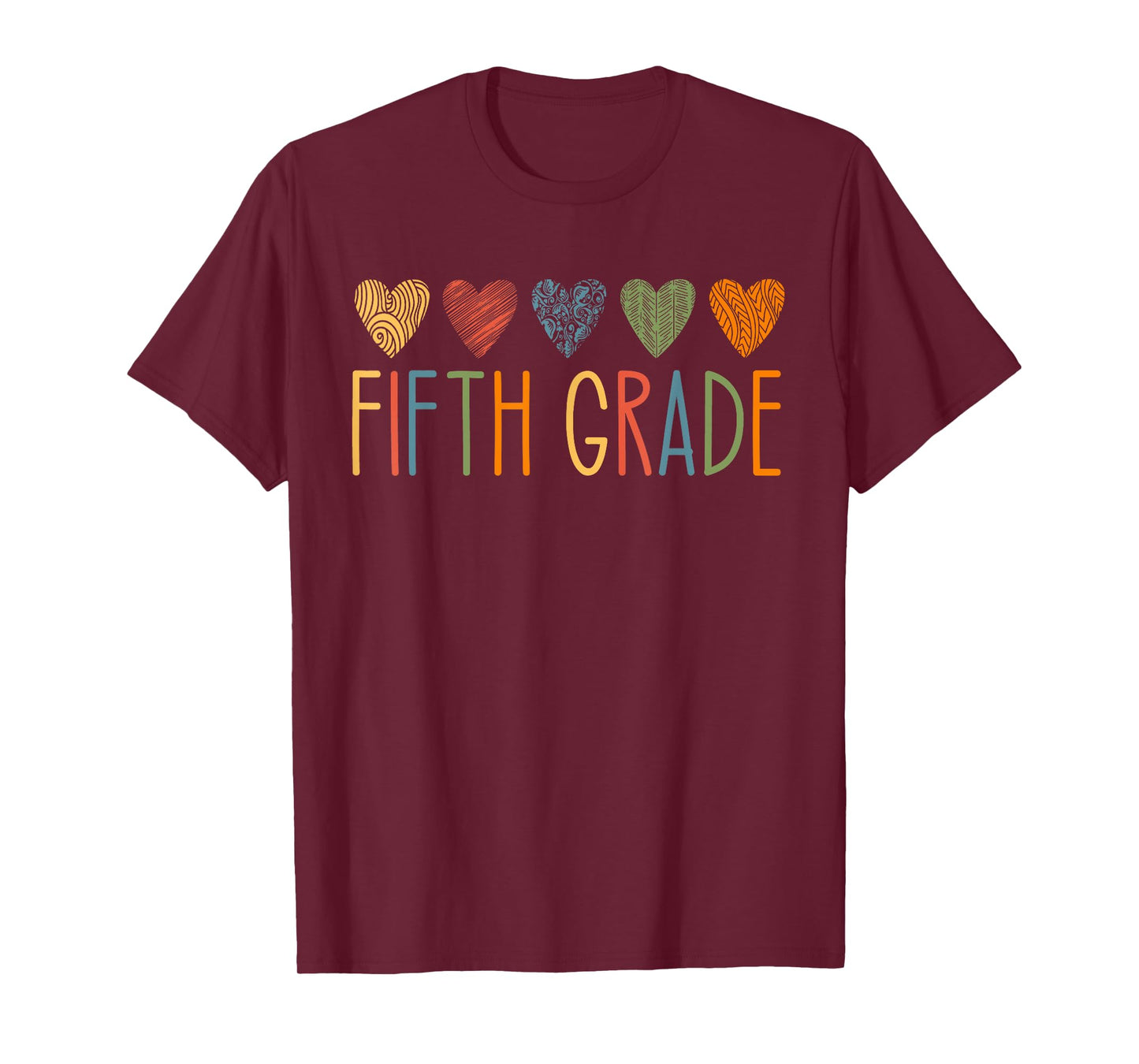 Fifth Grade Teacher Life 5th Grade Back To School Heart Love T-Shirt