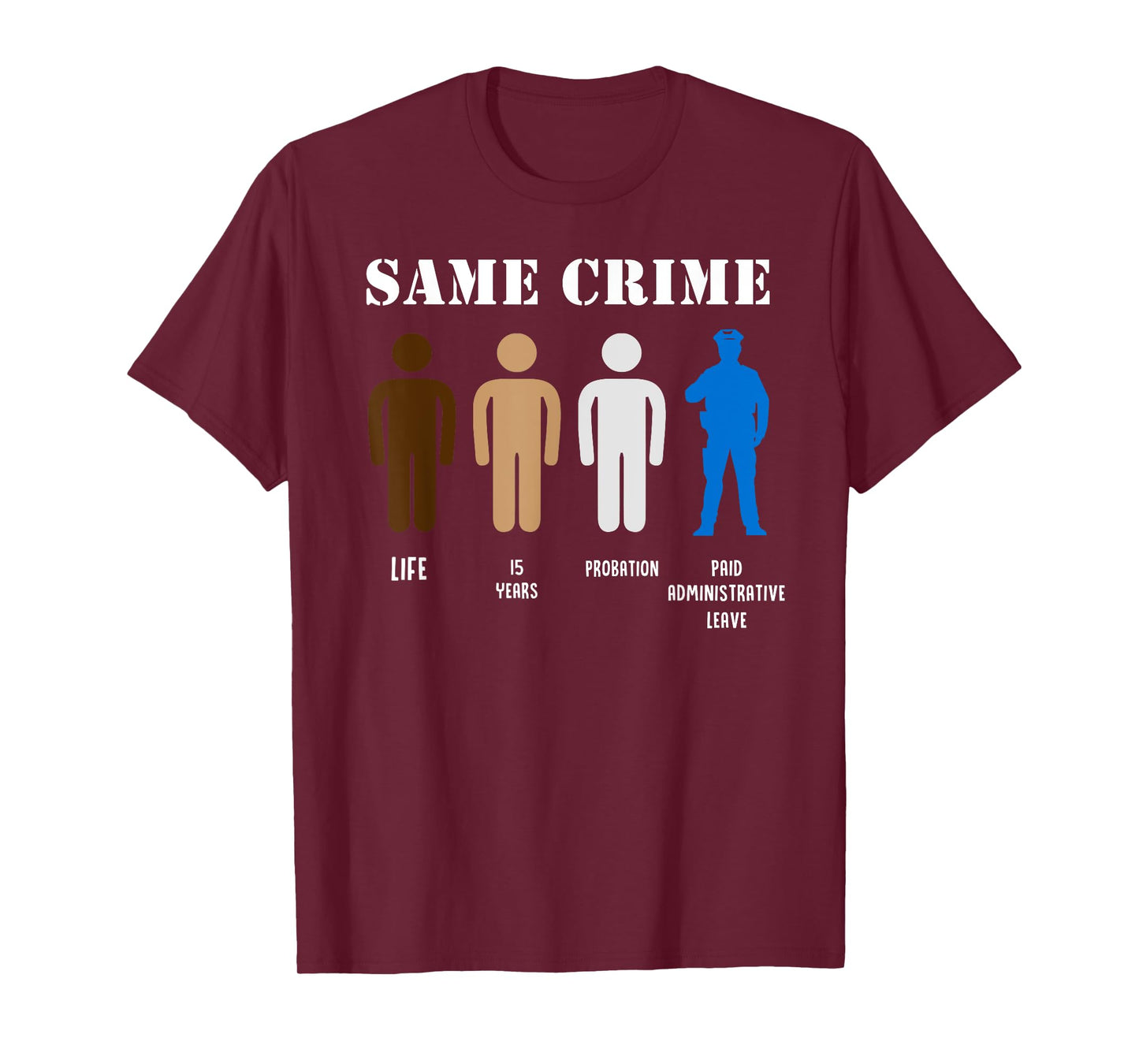 Same Crime Different Time Funny Satirical T-Shirt T-Shirt