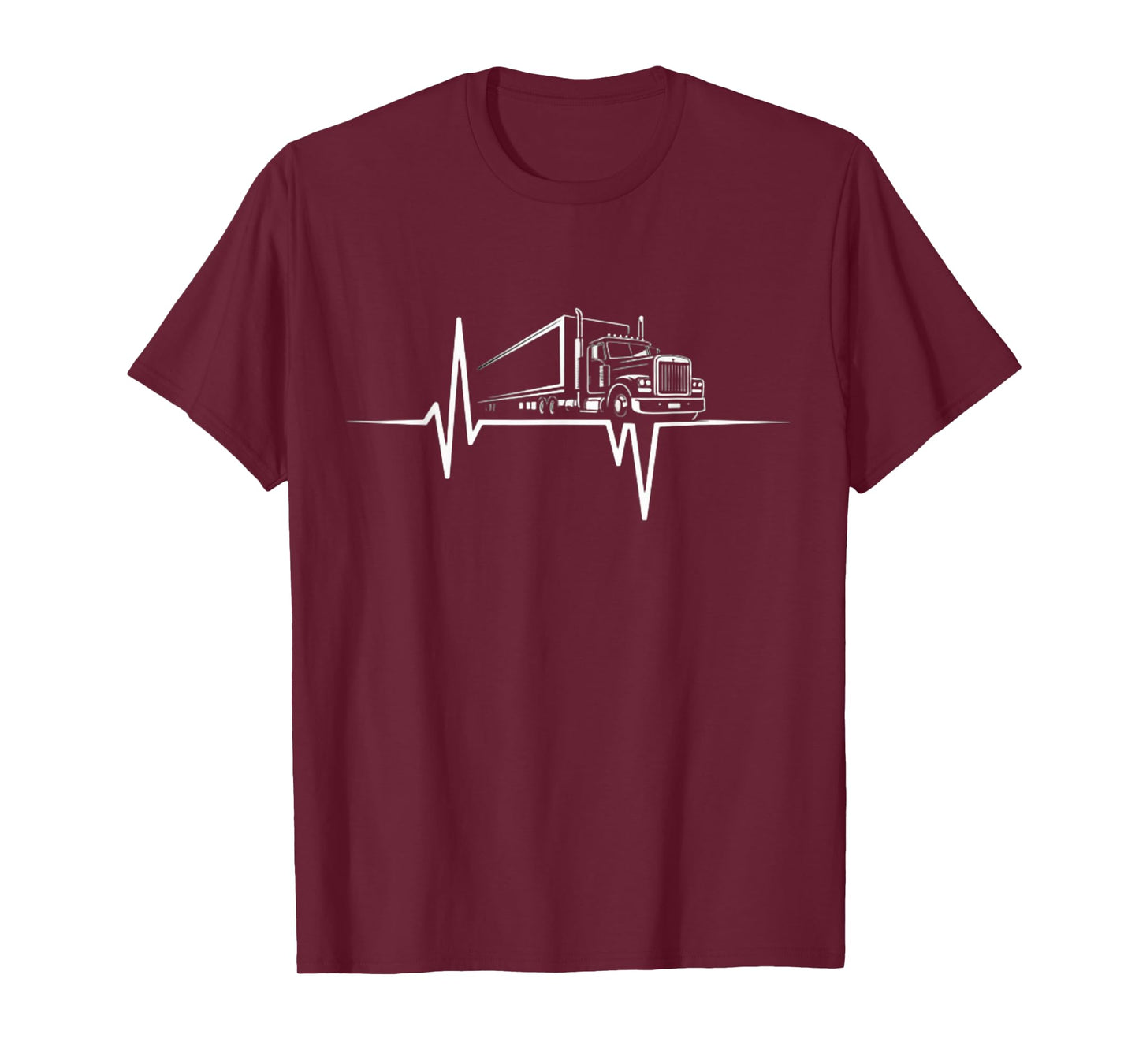 Trucker Heartbeat Big Rig Semi Truck Driver Shirt T-Shirt