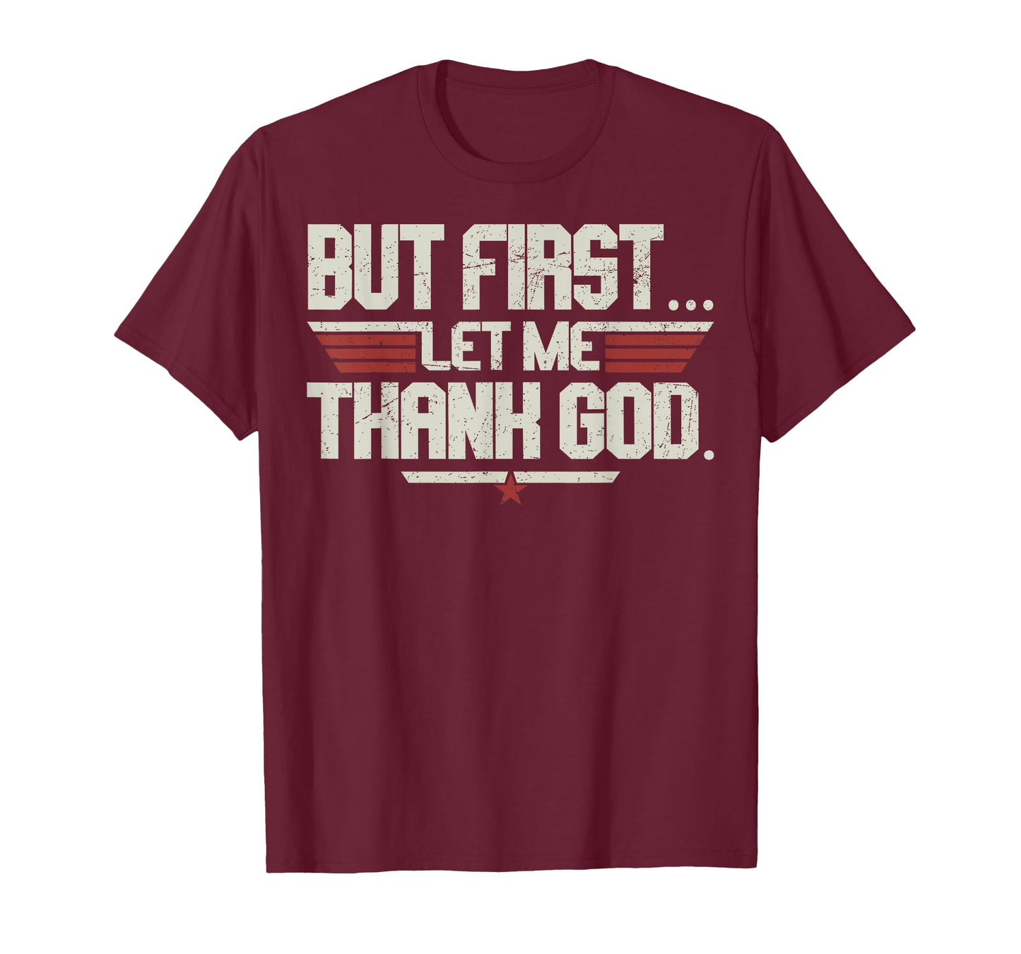 Vintage But First Let Me Thank God Christian For Men Women T-Shirt