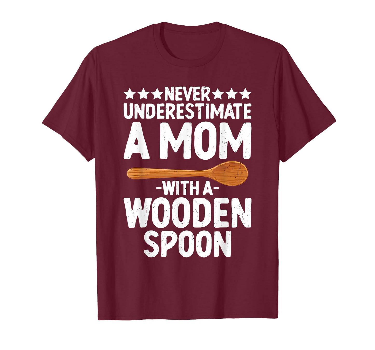 Women Funny Wooden Spoon Survivor Mom With A Wooden Spoon T-Shirt