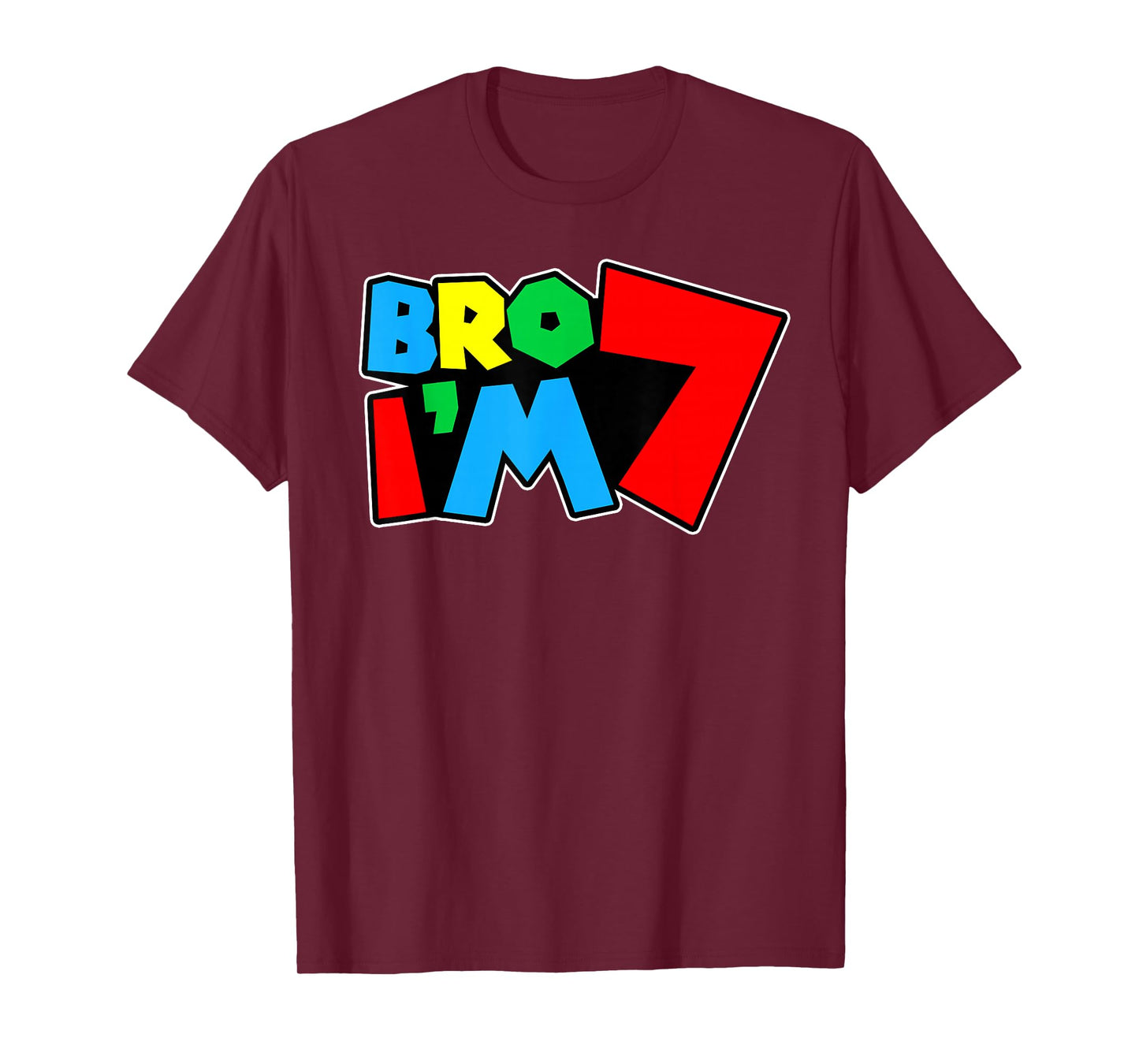 7th Birthday Boy Bro I’m 7 Year Old Video Gamer Seven Bday T-Shirt