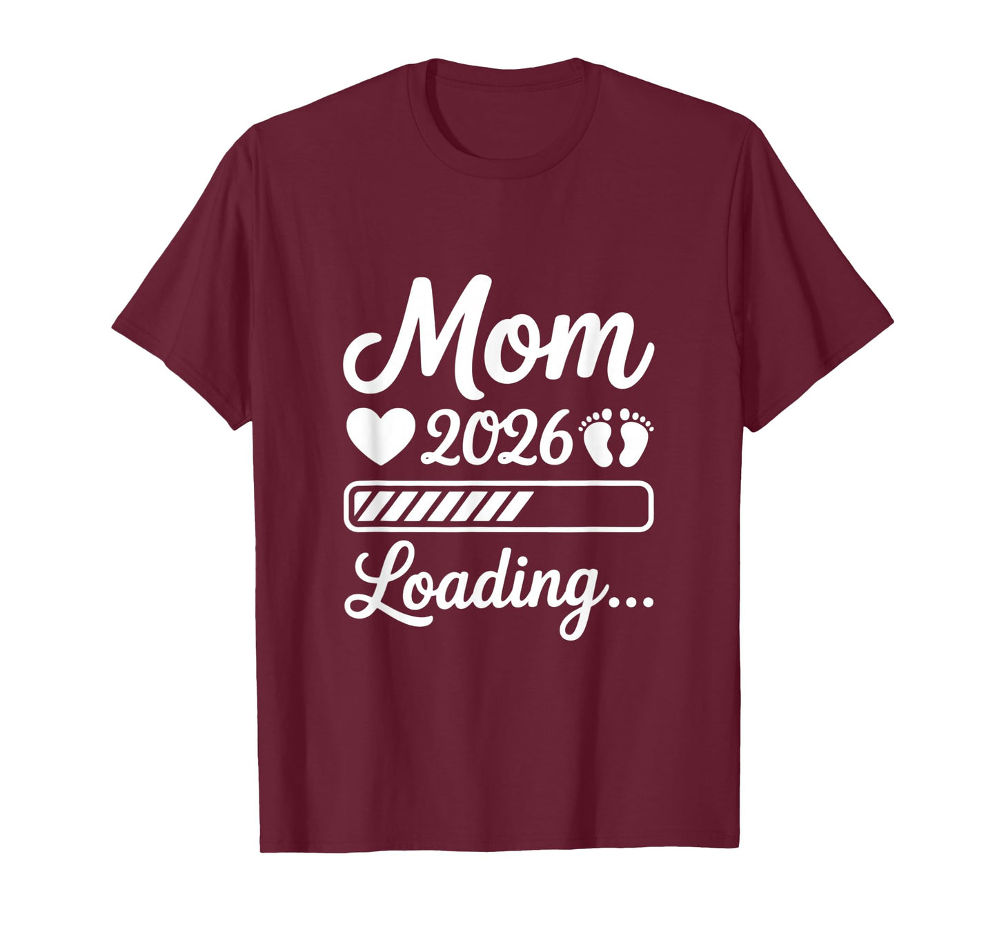 Mom 2026 Loading Pregnancy Announcement New Mom T-Shirt