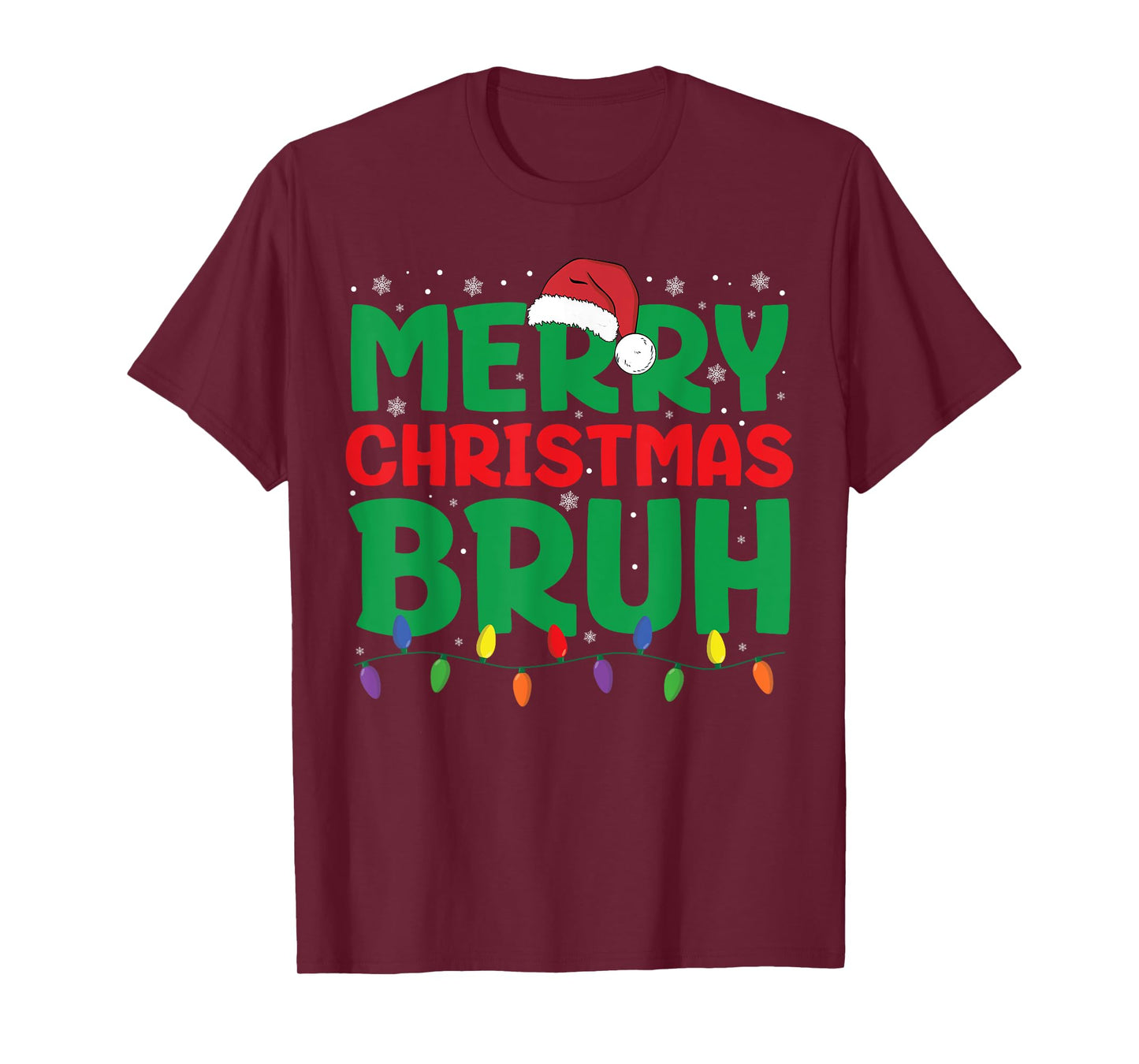 Bruh Meme Funny Saying Bro Greeting Teens Boys Men Christmas T-Shirt
