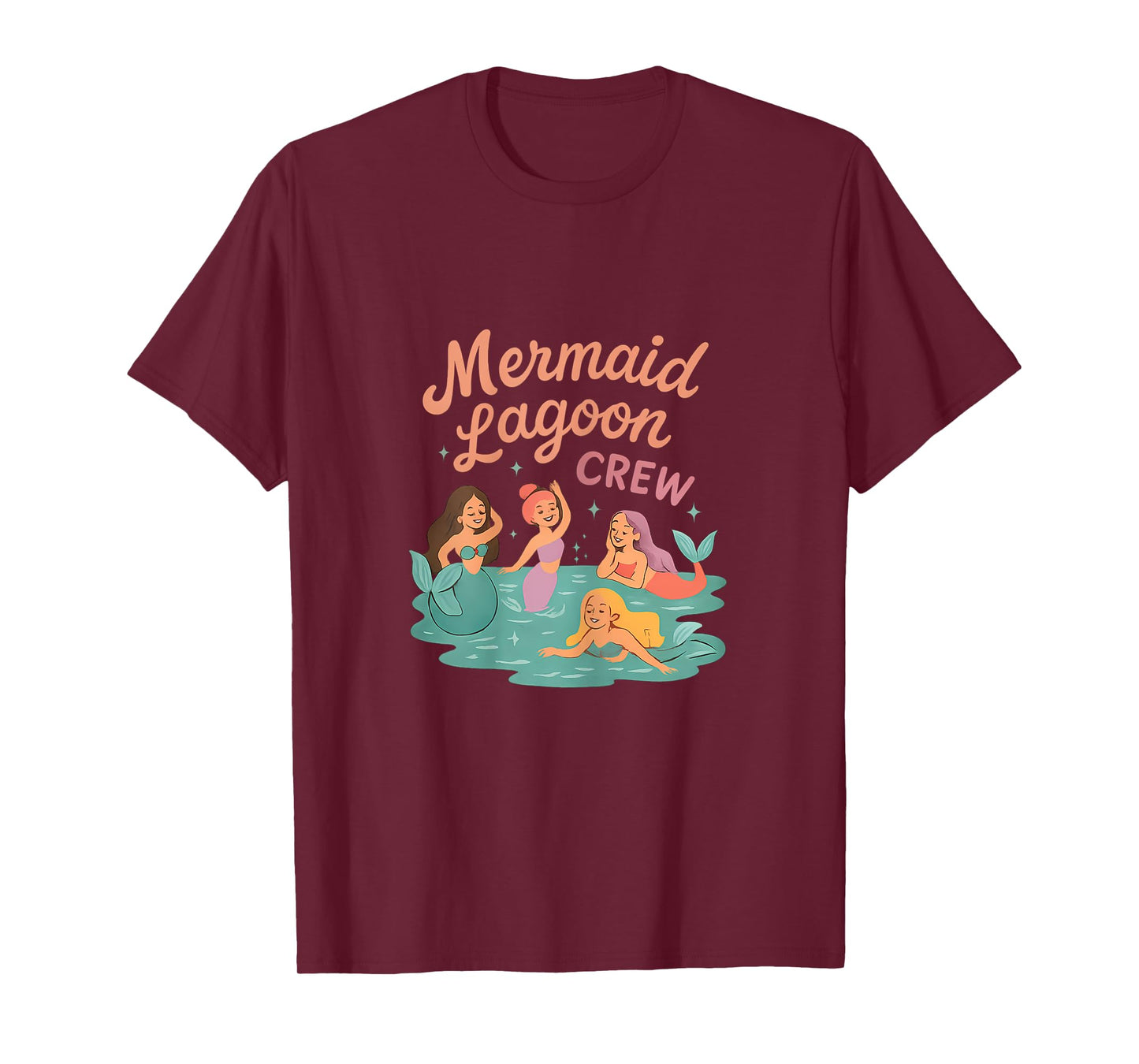 Beach Squad Mermaid Lagoon Crew Sea Life Art T-Shirt