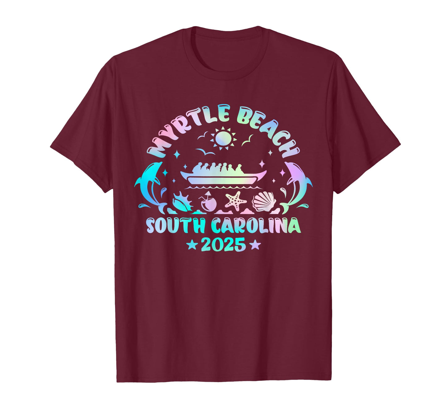 Myrtle Beach Summer Surf Dive Tie Dye Family Vacation 2025 T-Shirt