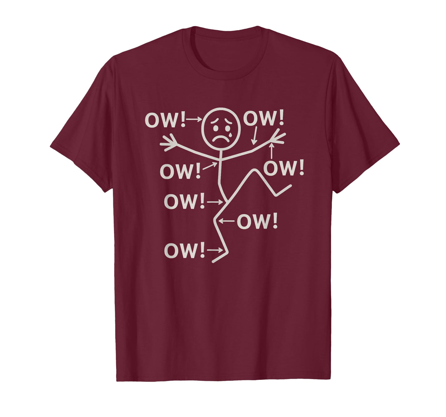 Ow Ow Ow Ow Funny Character Humor Sketch T-Shirt