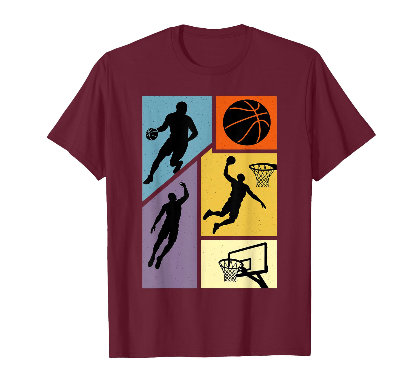 Basketball Hoop Life Player Vintage Sport Player Men Boys T-Shirt