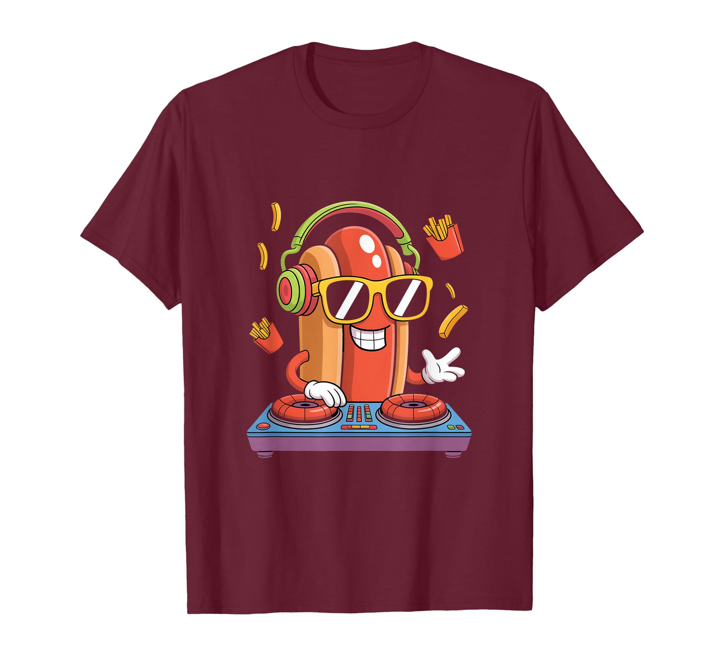Dj Food Spinning Hotdog Groovy Beats T-Shirt