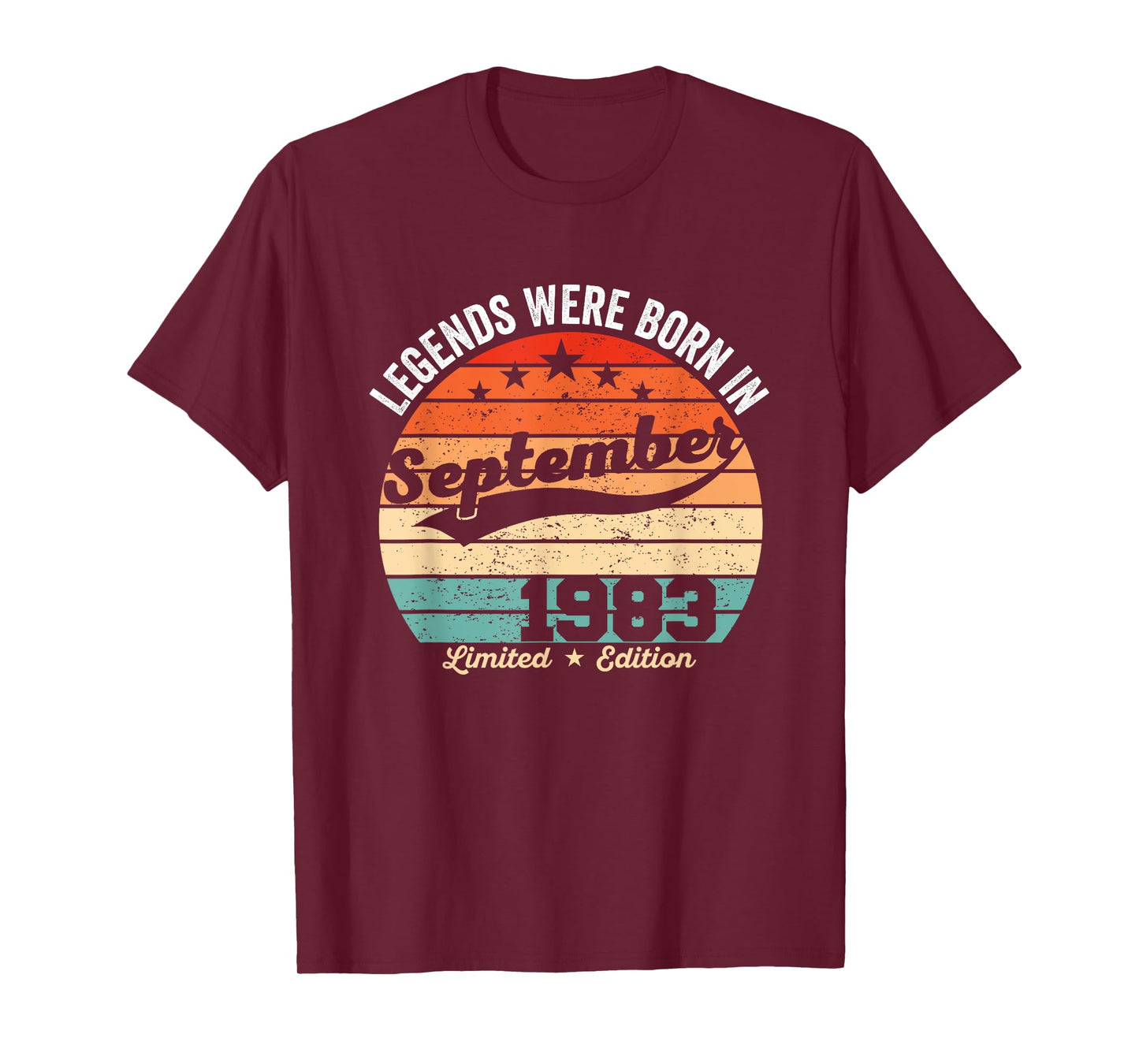 Vintage 42nd Birthday Legends Were Born In September 1983 T-Shirt