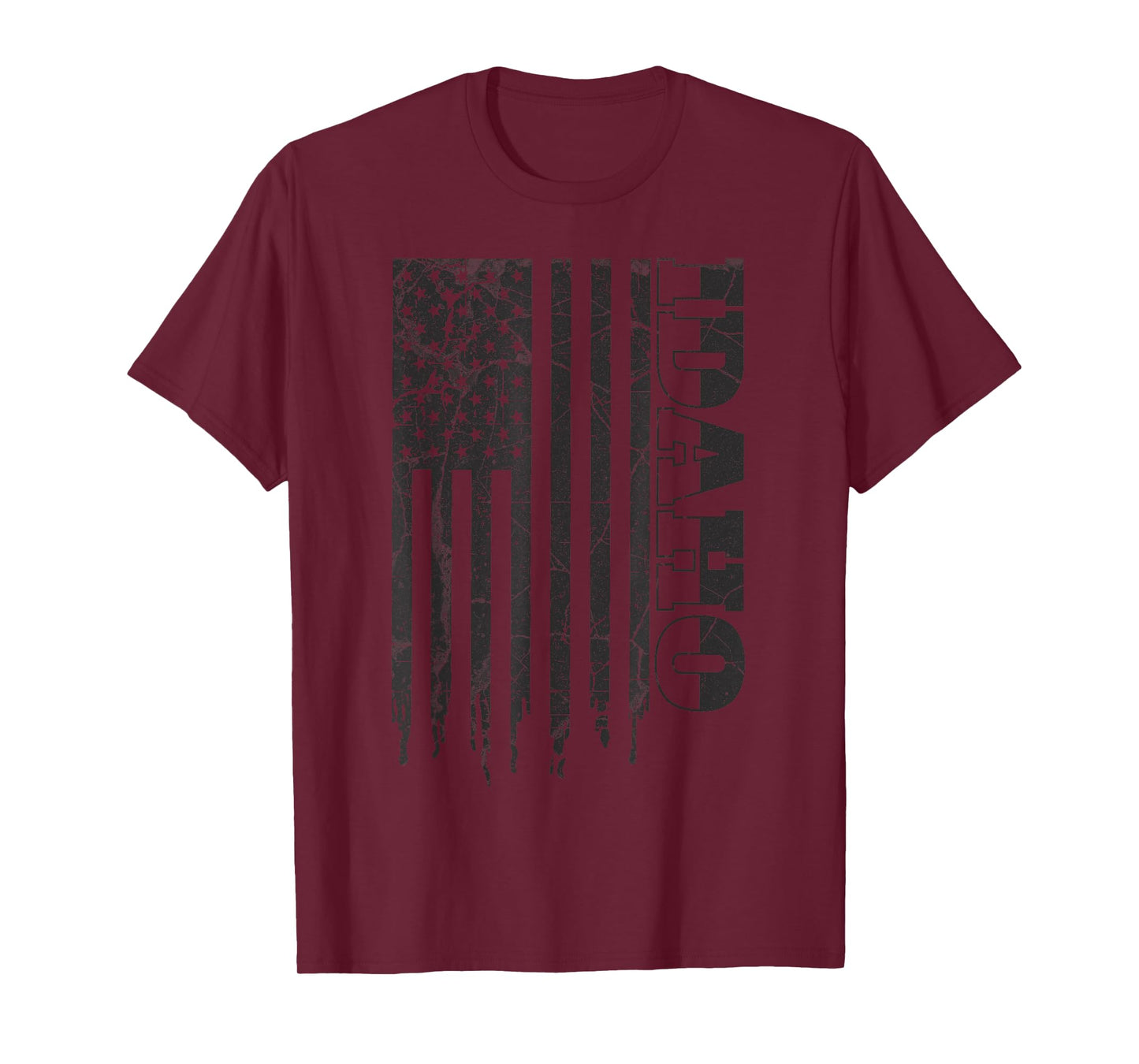 Vintage Idaho Home Pride USA Flag Iconic Idaho T-Shirt