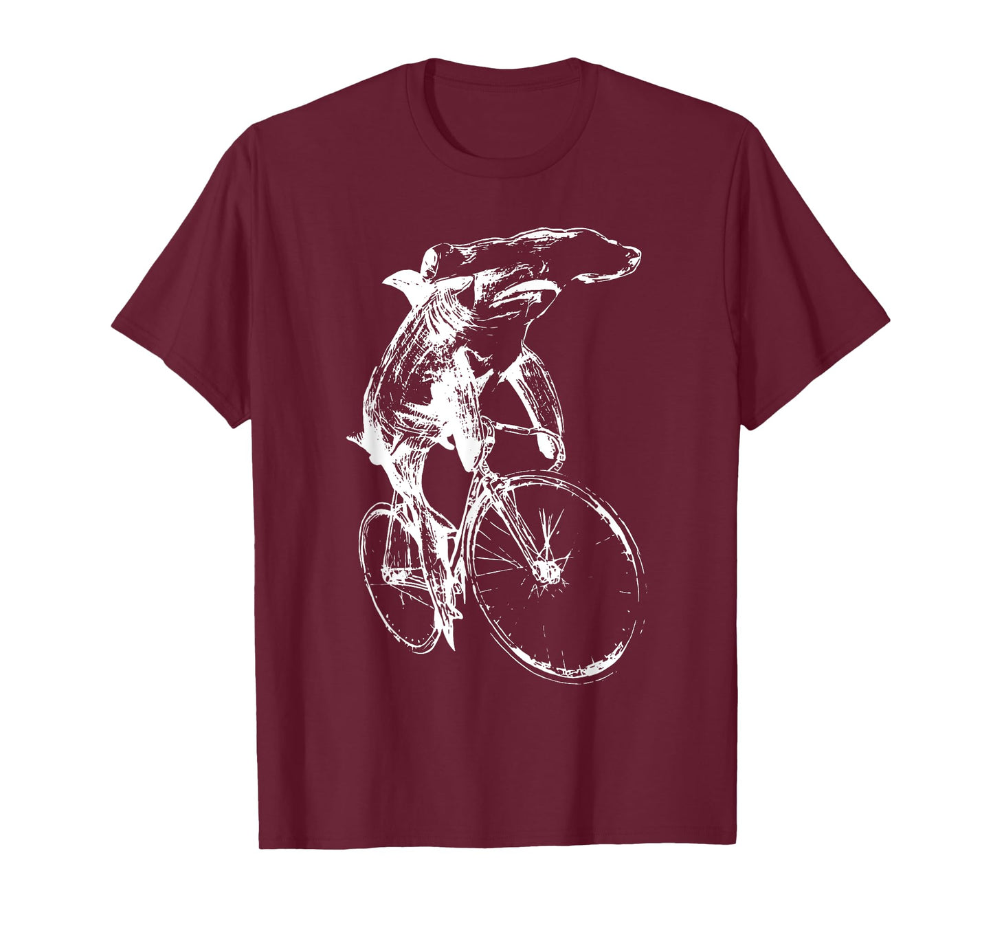 Hammerhead Sharks Riding Bicycle Retro Cycling Biking Biker T-Shirt