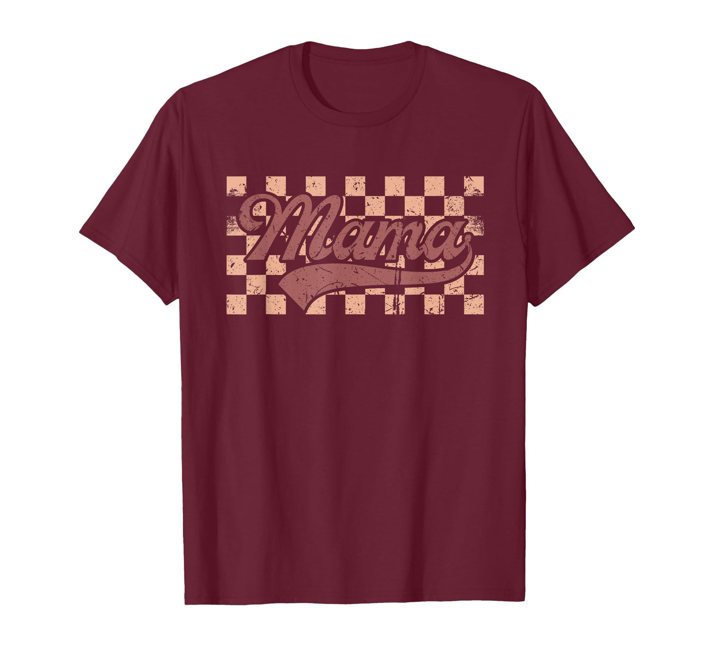 Vintage Mama Checkered Mom T-Shirt
