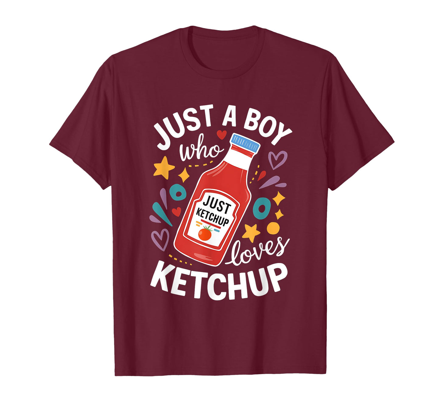 Funny Ketchup Costume Kids Just A Boy Who Loves Ketchup T-Shirt