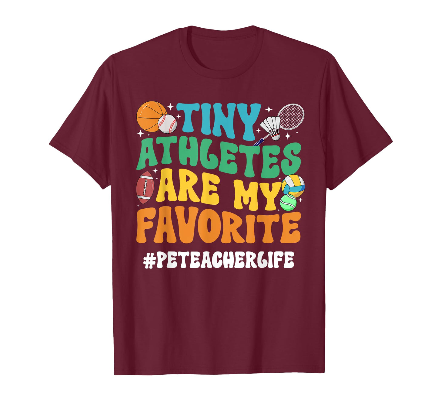 PE Teacher Life Physical Education Teacher Groovy T-Shirt