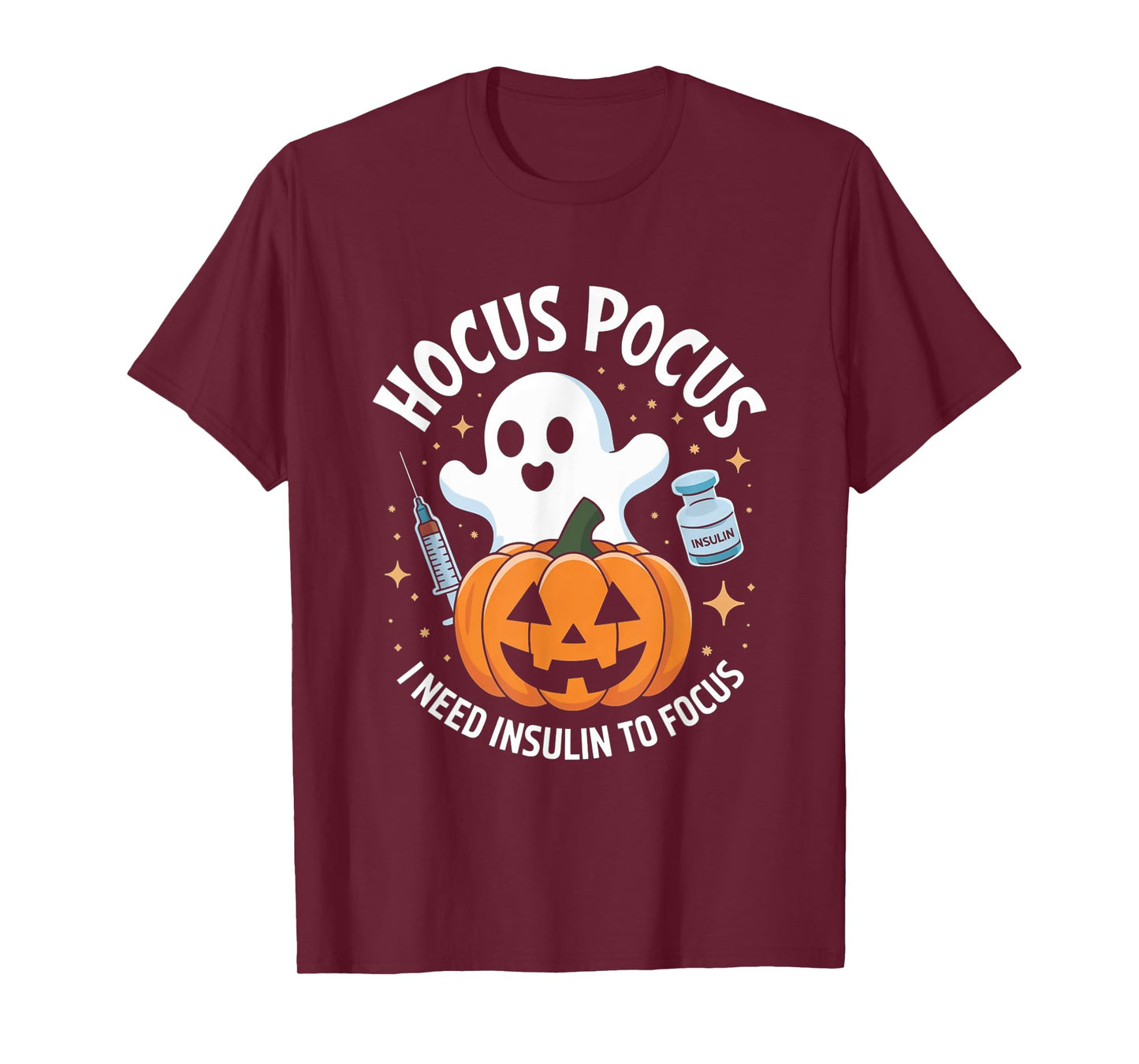 Hocus Pocus I Need Insulin To Focus Diabetes Halloween T-Shirt