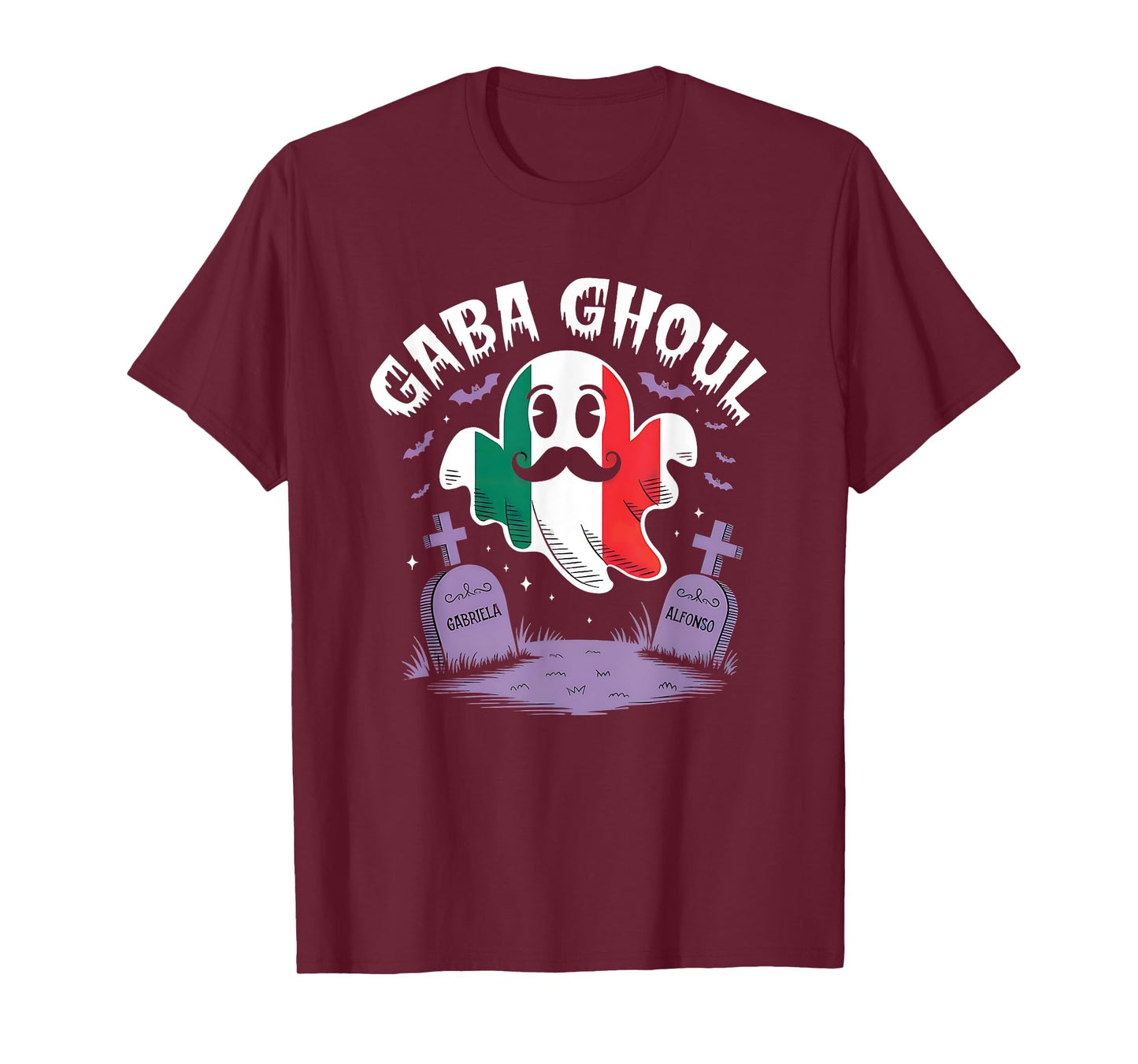 Halloween Graveyard Gaba Ghoul Ghost Funny Italian Gabagool T-Shirt