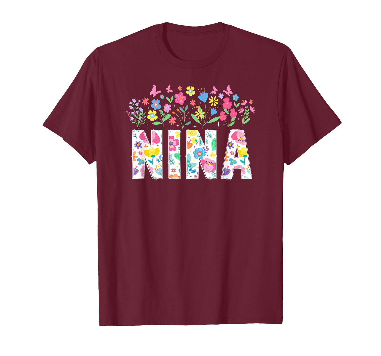 Nina Flowers Nina Grandmother Nina Grandma T-Shirt
