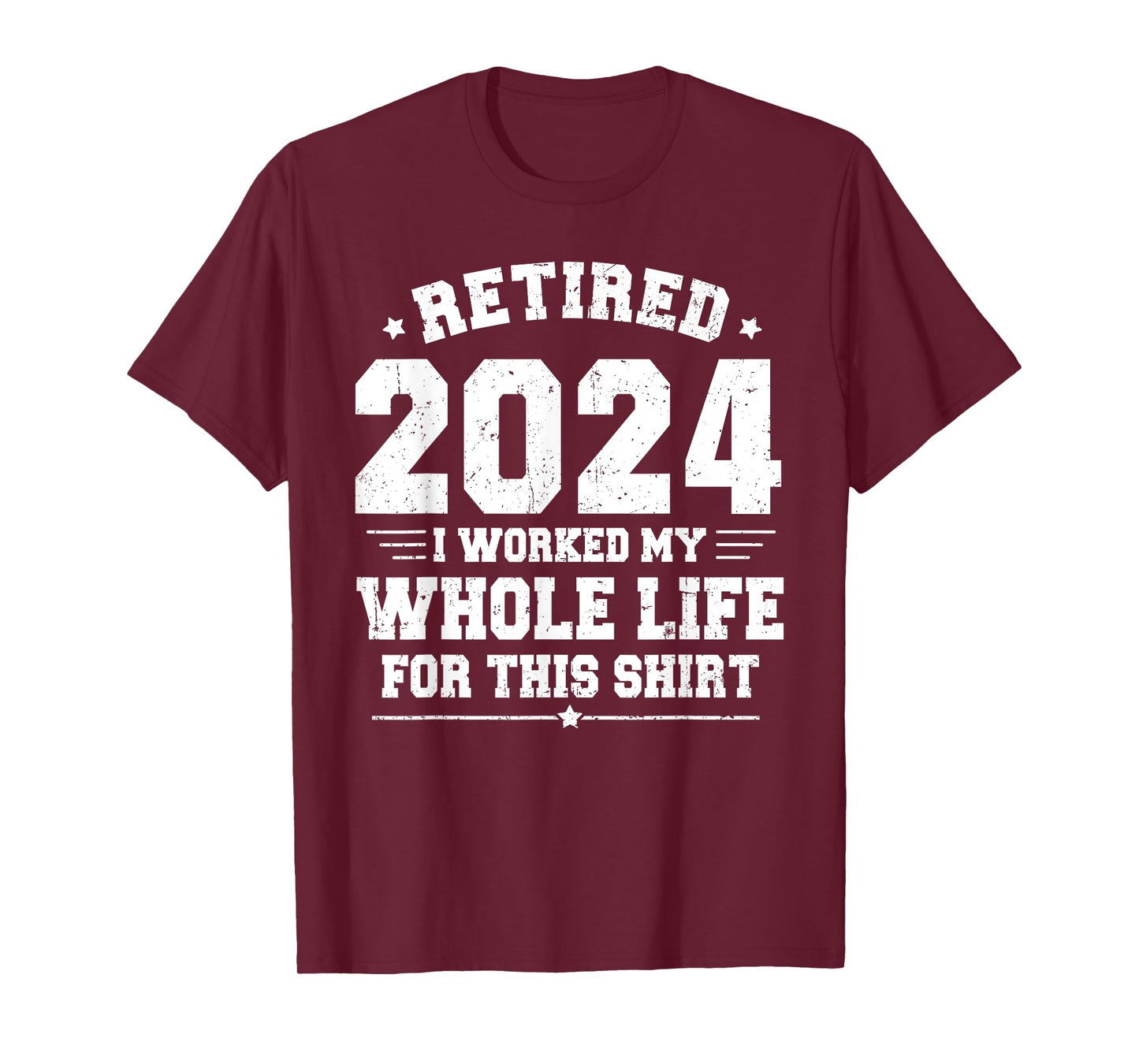 Retired 2024 Retirement Men Women Humor Funny Retirement T-Shirt