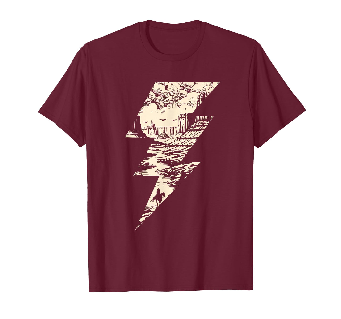 Wild West Lightning Bolt Vintage Western Country Cowboy T-Shirt