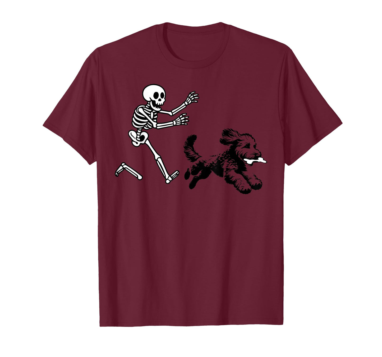 Funny Doodle Running Skeleton Halloween T-Shirt