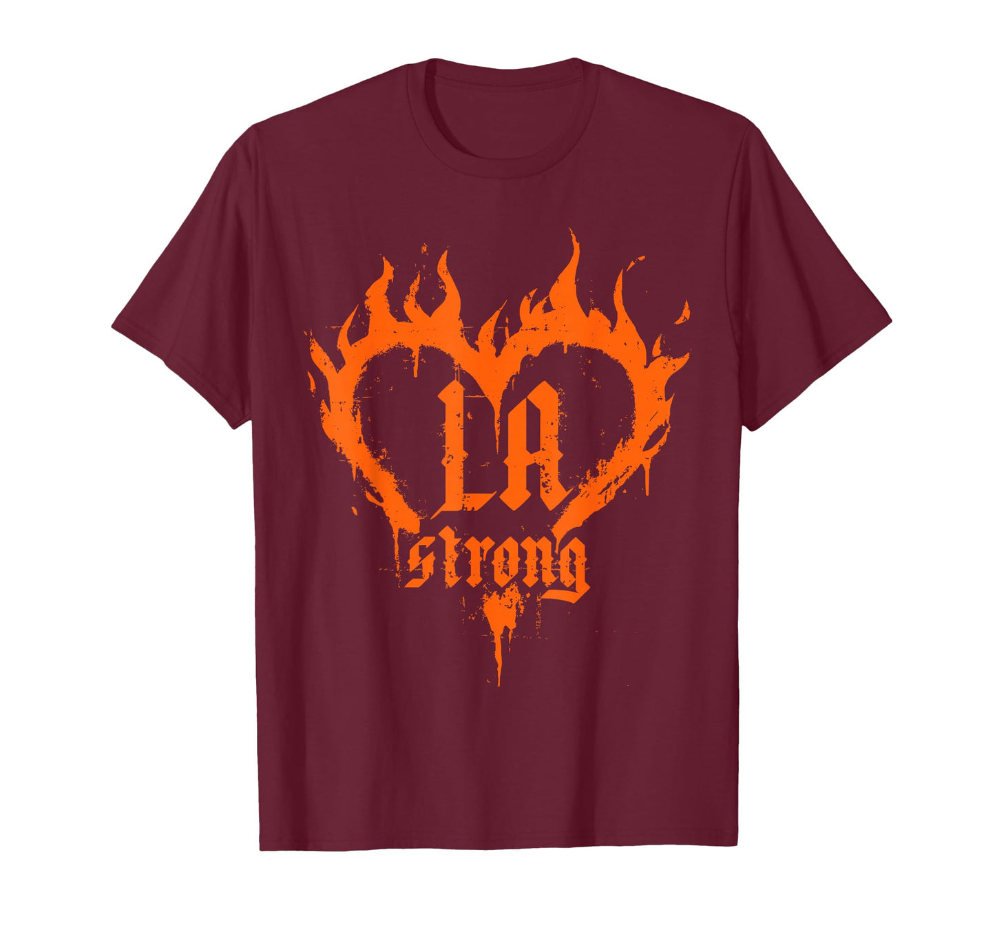 LA Strong Los Angeles Wildlife Recovery Unofficial Unisex-Adults T-Shirt Black Small Modern Classic Short Sleeve Cotton 80% Polyester 20% LA Strong Campaign T-Shirt
