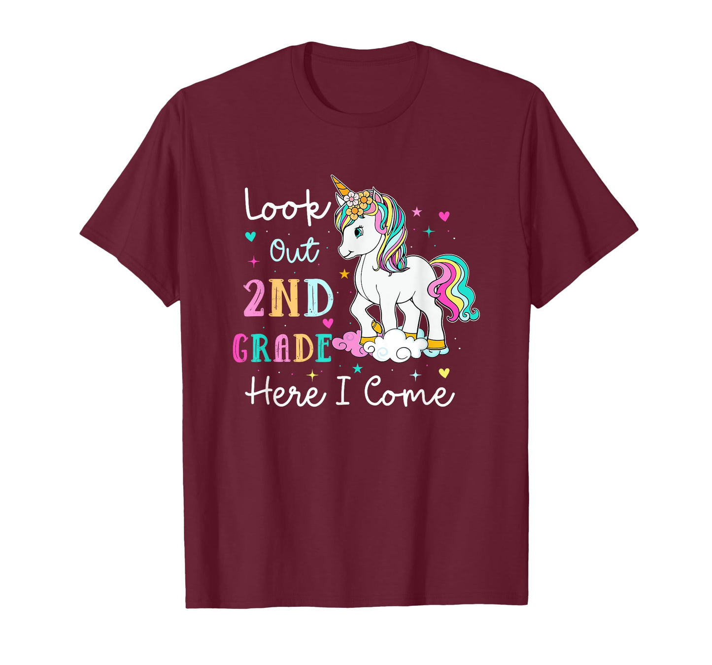 Look Out 2nd Grade Here I Come Unicorn Back To School Kid T-Shirt