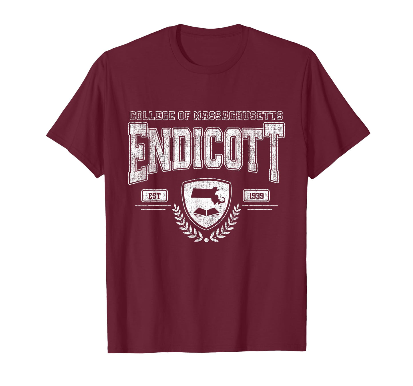 Endicott Arch Vintage College Athletic Sports Tee Men Women T-Shirt