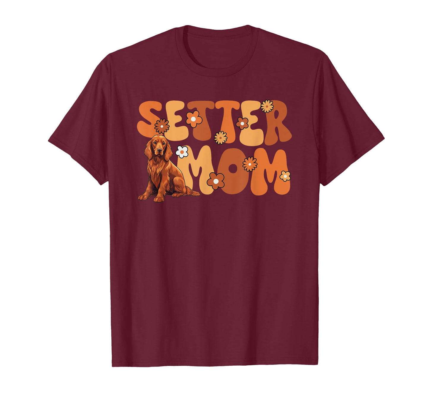 Irish Red Setter Groovy World's Best Setter Mom T-Shirt