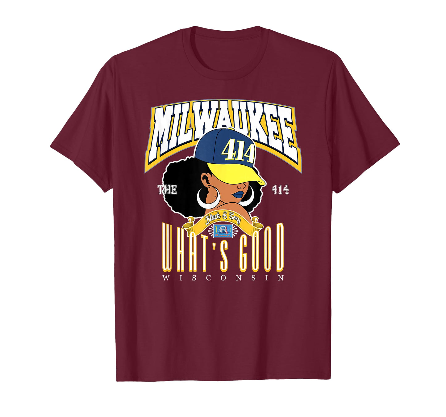 Milwaukee Soul: 414 Afro Pride & Urban Flair T-Shirt