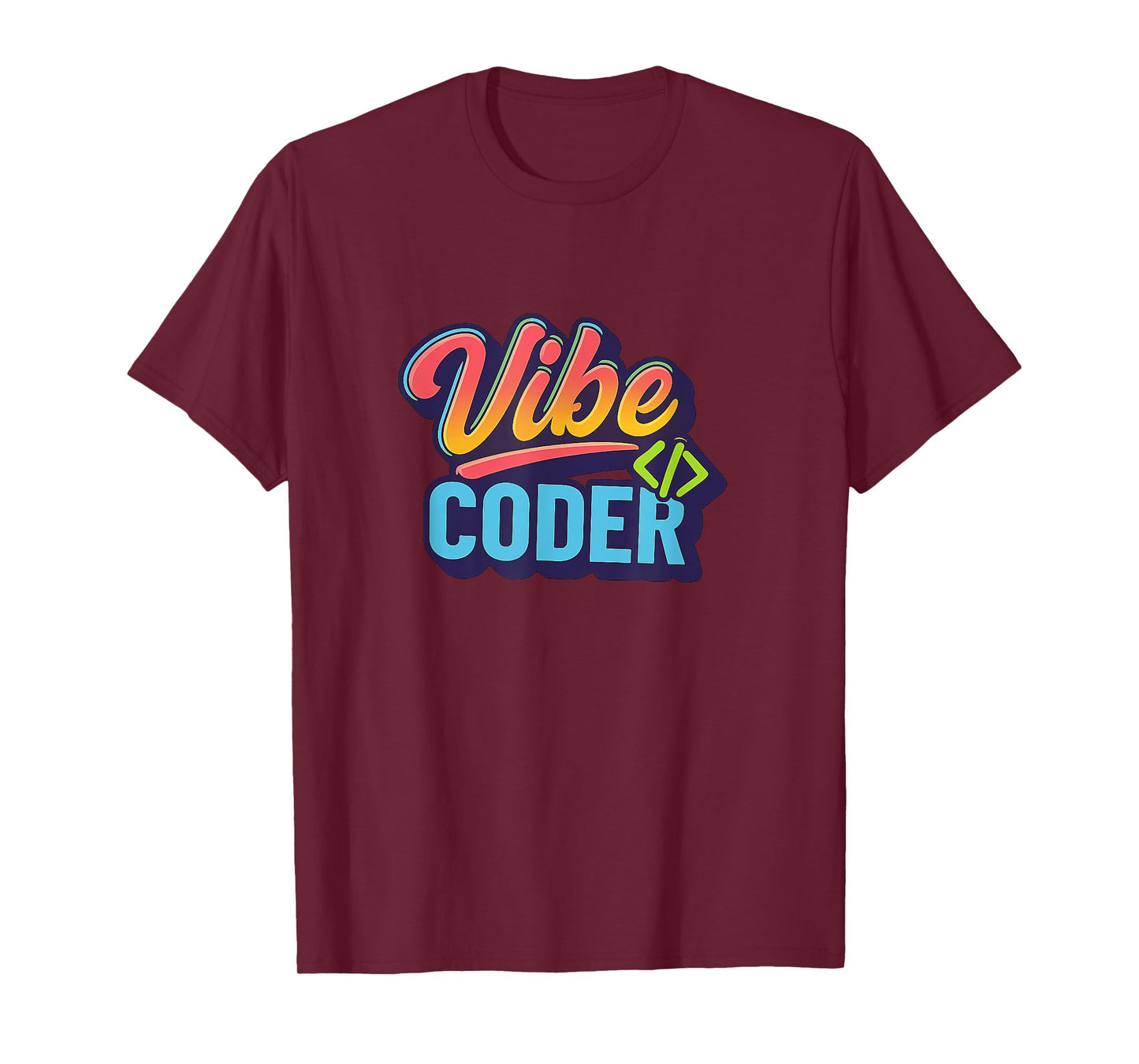 Vibe Coder Aesthetic Retro Programming Design T-Shirt