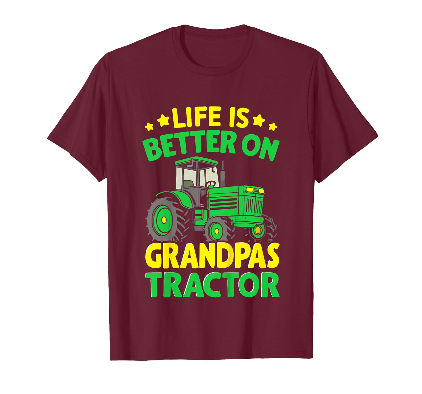Kids Farmer Funny Tractor Boy On Grandpas Tractor T-Shirt