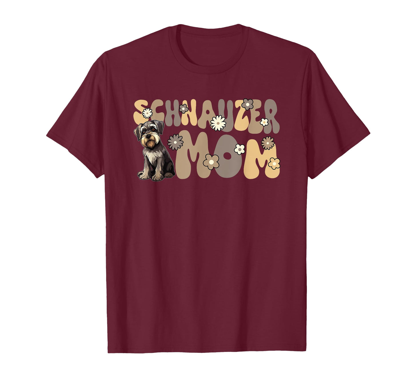 Miniature Schnauzer Groovy World's Best Schnauzer Mom T-Shirt