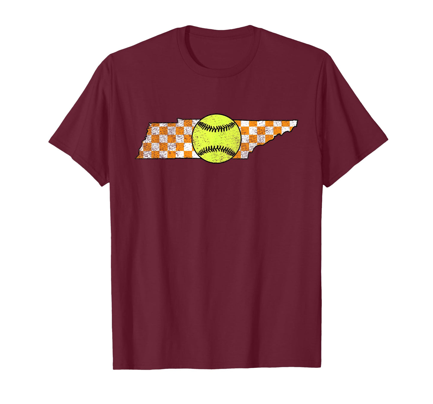 Volunteer State Tennessee Checkerboard Softball Tennessee T-Shirt