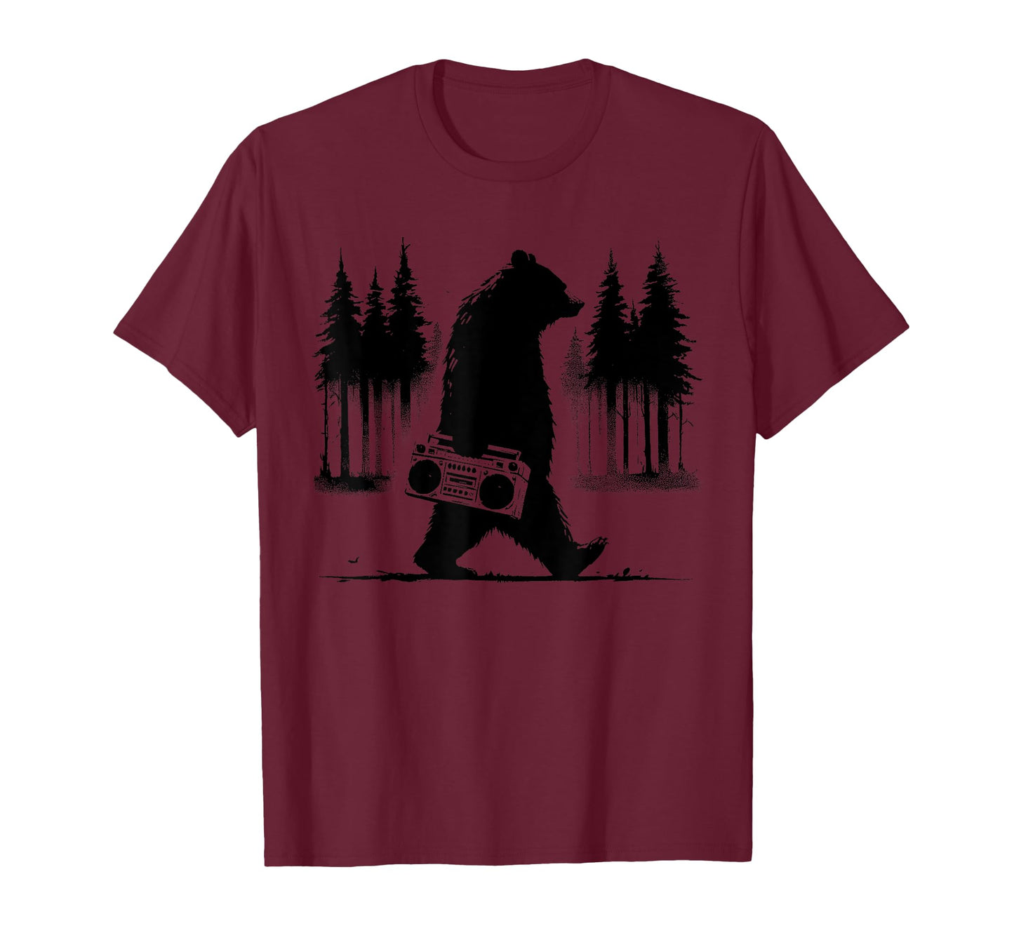 Bear Boombox - Vintage Ghettoblaster Nature Wildlife Lover T-Shirt