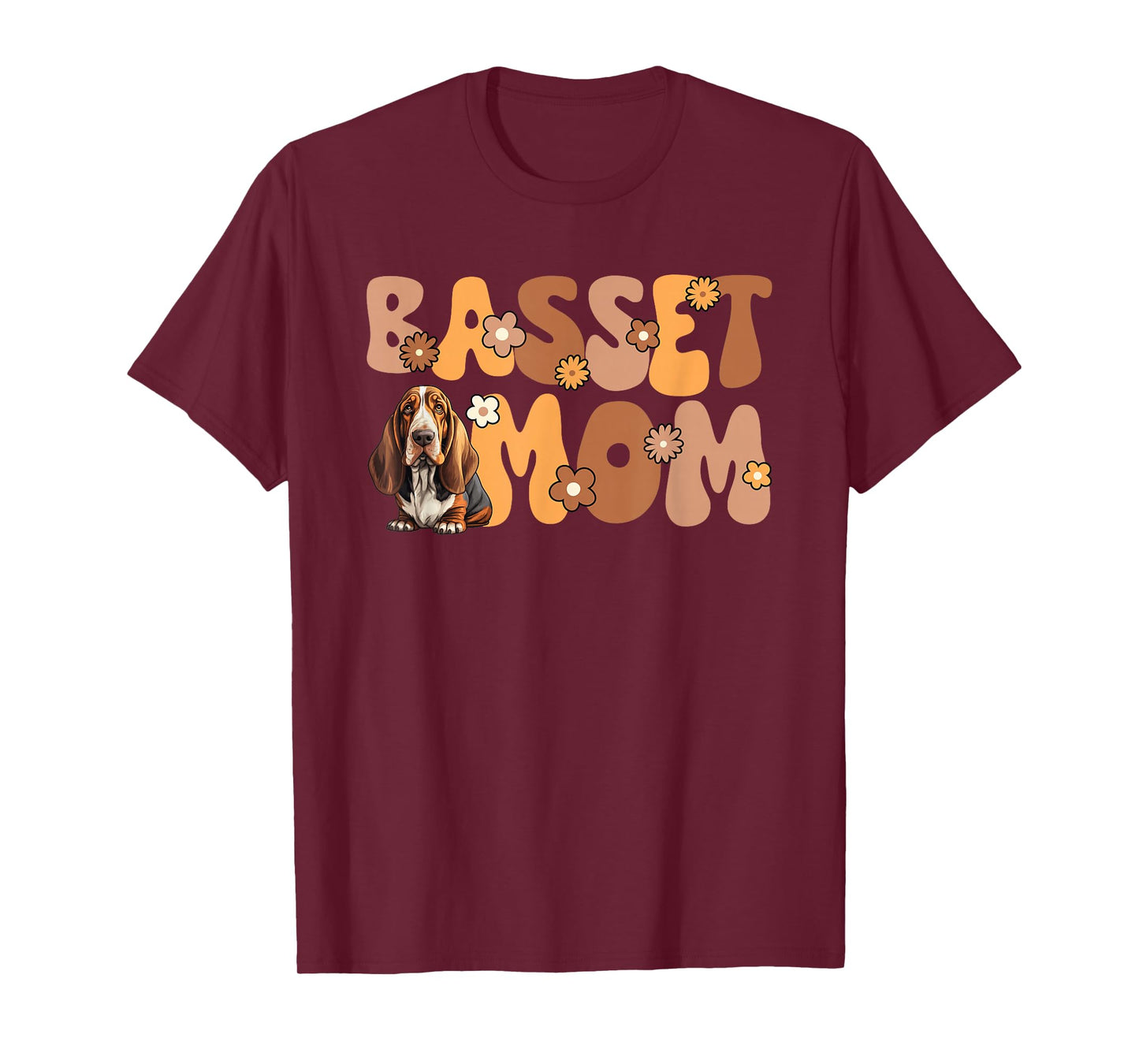 Basset Hound Groovy World's Best Basset Mom T-Shirt