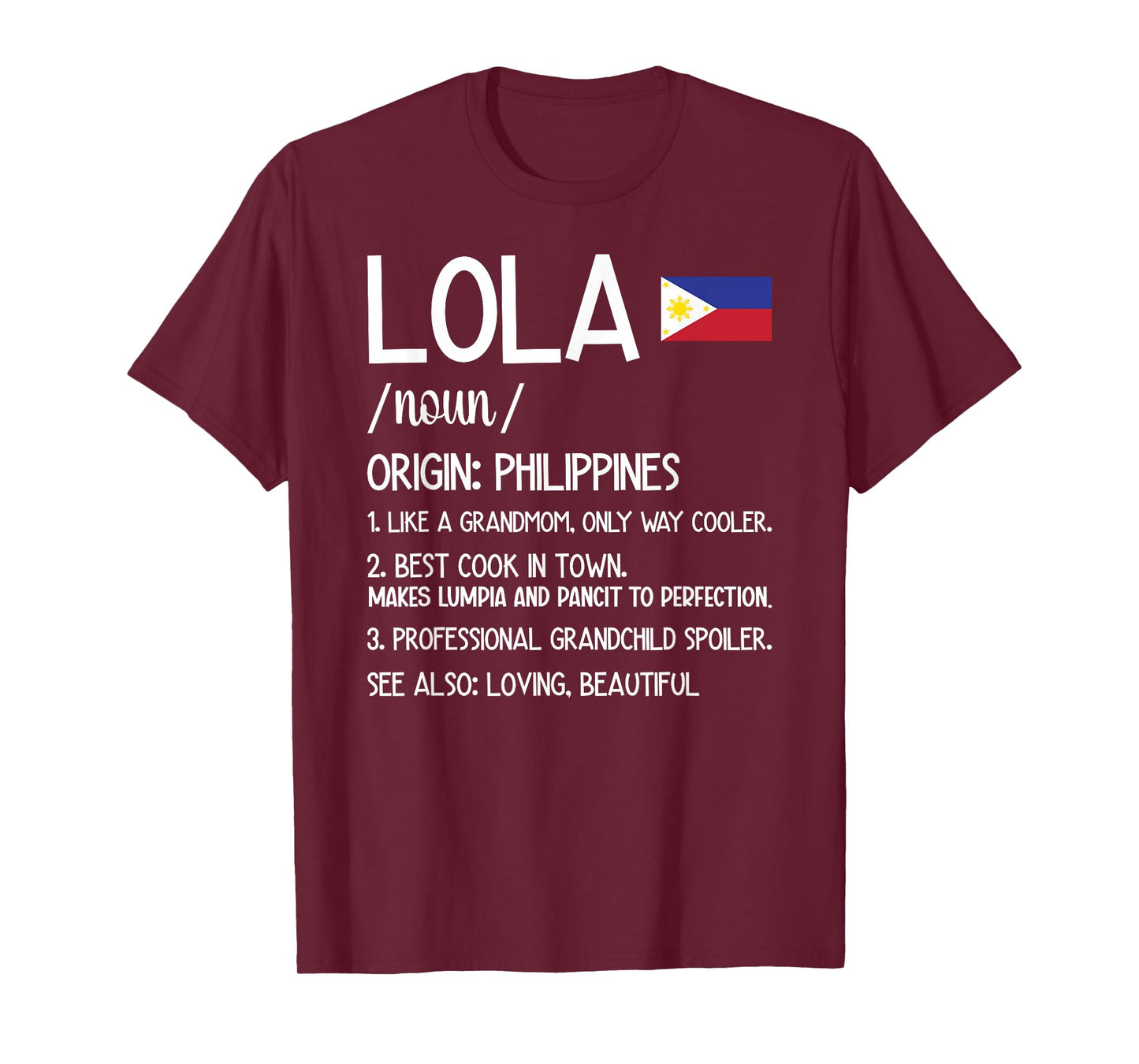 Lola Definition Lola Grandma Lola Grandmother T-Shirt