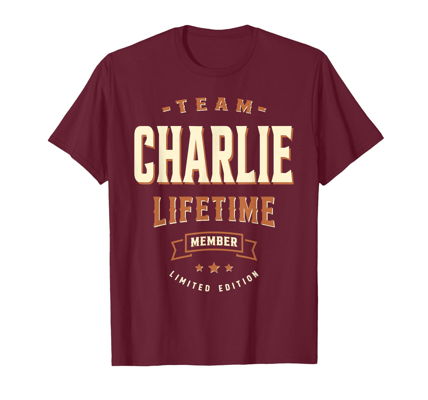 Team Charlie Lifetime Member Funny Name Charlie T-Shirt
