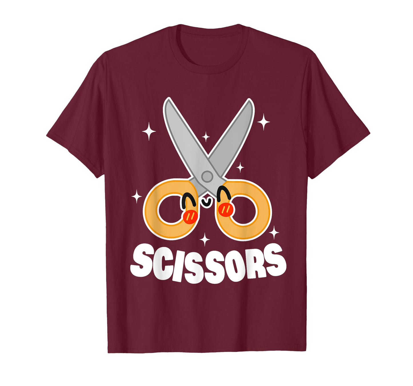 Cute Rock Paper Scissors Halloween Costumes Women Kids Mens T-Shirt