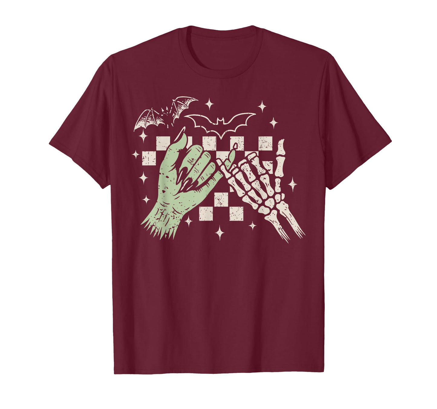 Halloween Gothic Pinky Promise Skeleton Hands Best Friend T-Shirt