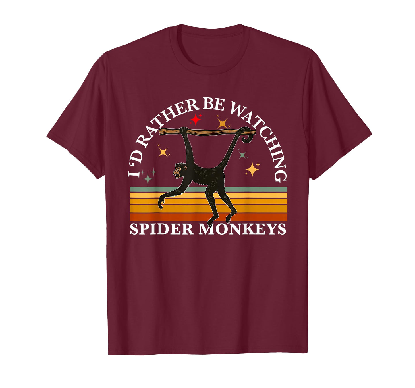 Spider Monkey Lover Vintage Rather Be Watching Spider monkey T-Shirt