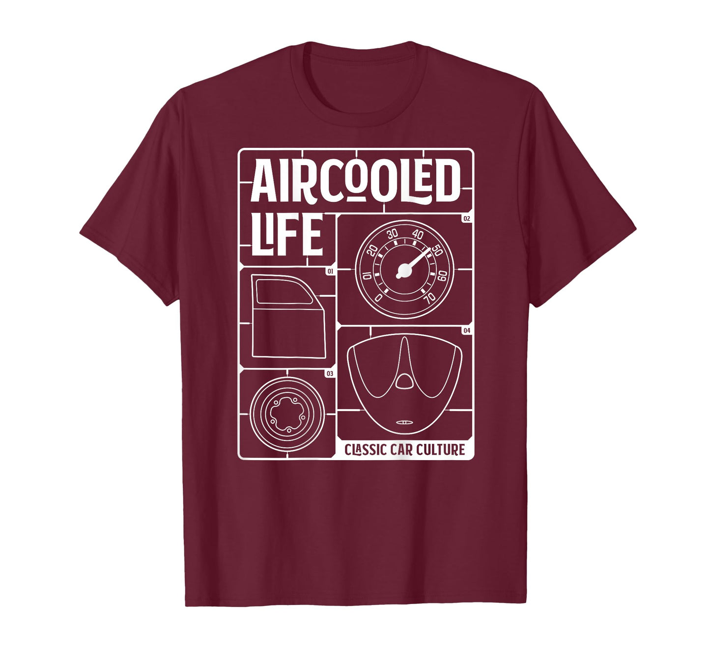 Aircooled Classic Car Parts vdub Air-cooled Life T-Shirt